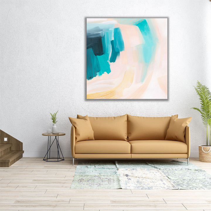 Aquamarine Turbulence I - Canvas Print Wall Art