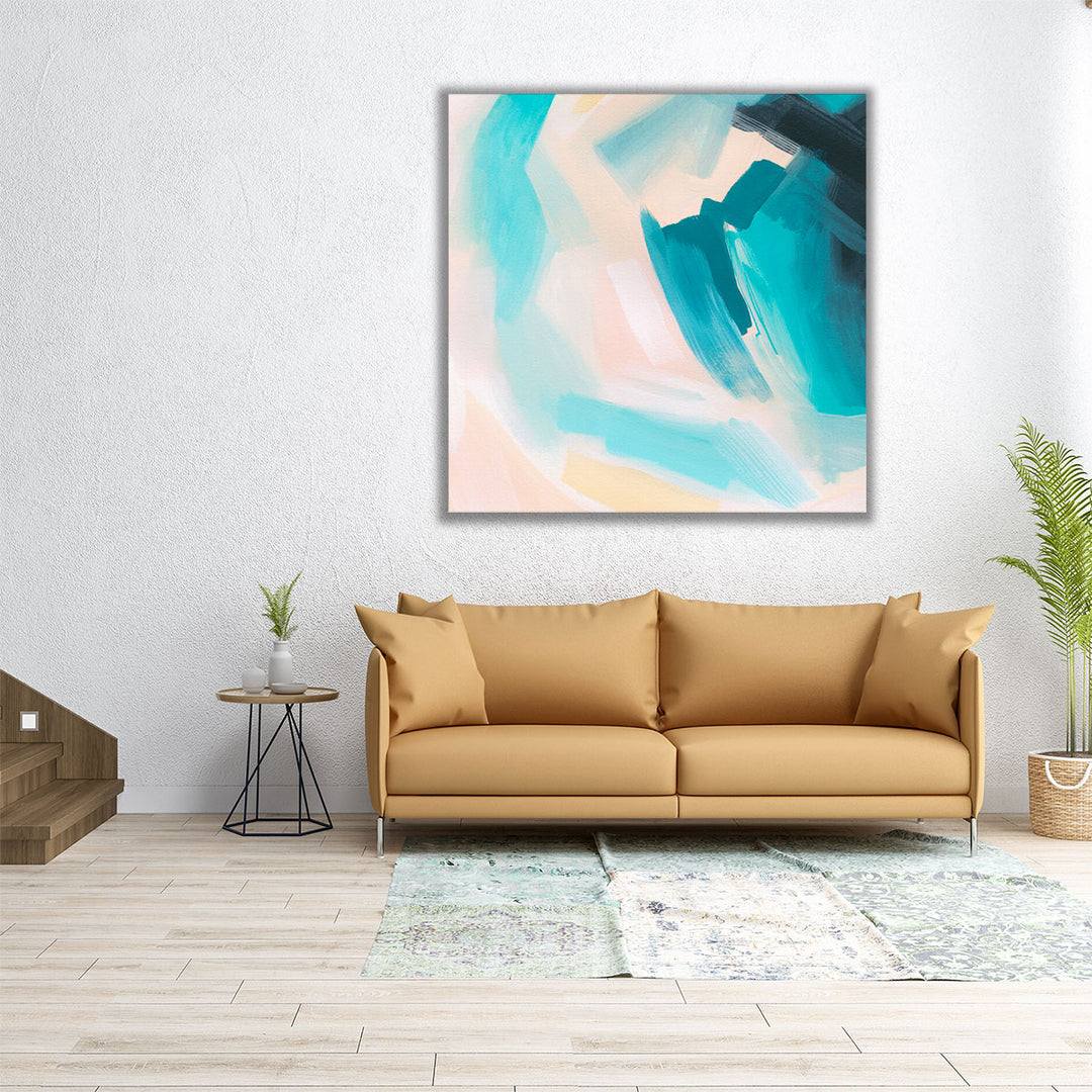 Aquamarine Turbulence II - Canvas Print Wall Art