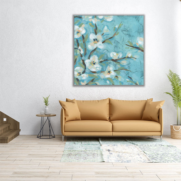 Blue Fresco Branch I - Canvas Print Wall Art