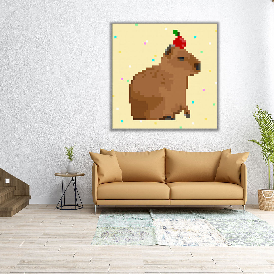 Capybara Party II - Canvas Print Wall Art