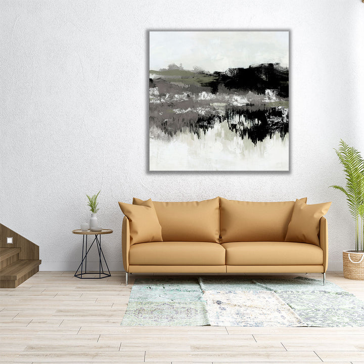 Charcoal Mist II - Canvas Print Wall Art