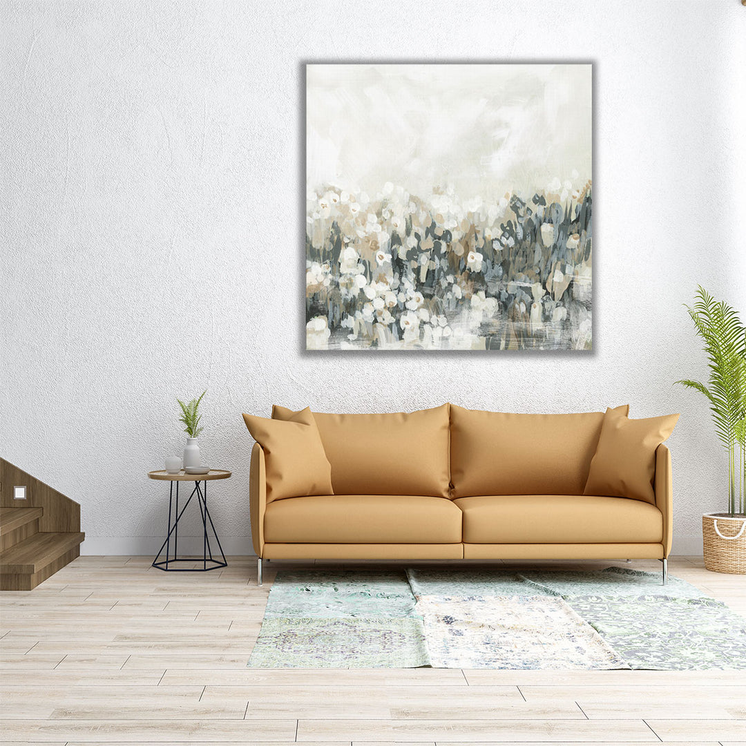 Neutral Meadow Blooms I - Canvas Print Wall Art