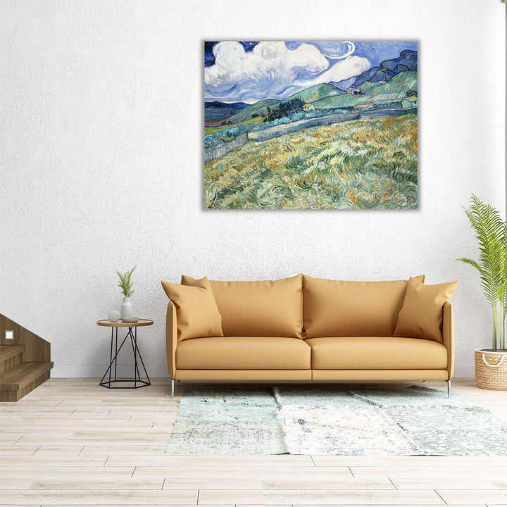 45x36 canvas featuring sky, hills, and greenery