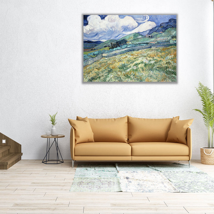 40x30 canvas featuring sky, hills, and greenery