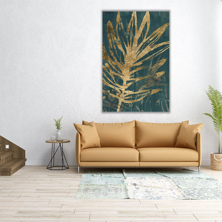 Burnished Jungle Leaves I - Canvas Print Wall Art