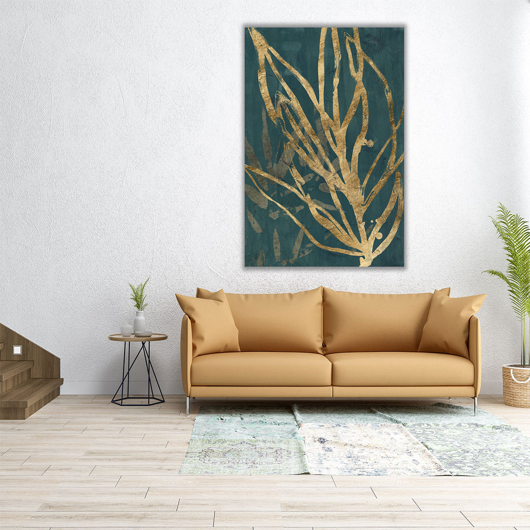 Burnished Jungle Leaves II - Canvas Print Wall Art