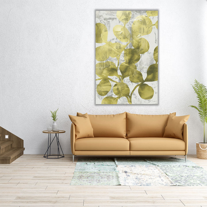 Green Leaf Shimmer II - Canvas Print Wall Art