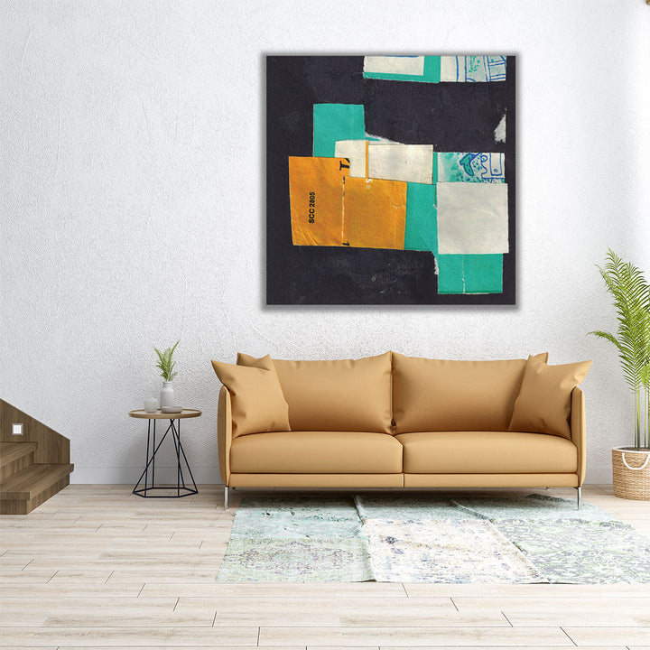 Golden Collage II - Canvas Print Wall Art