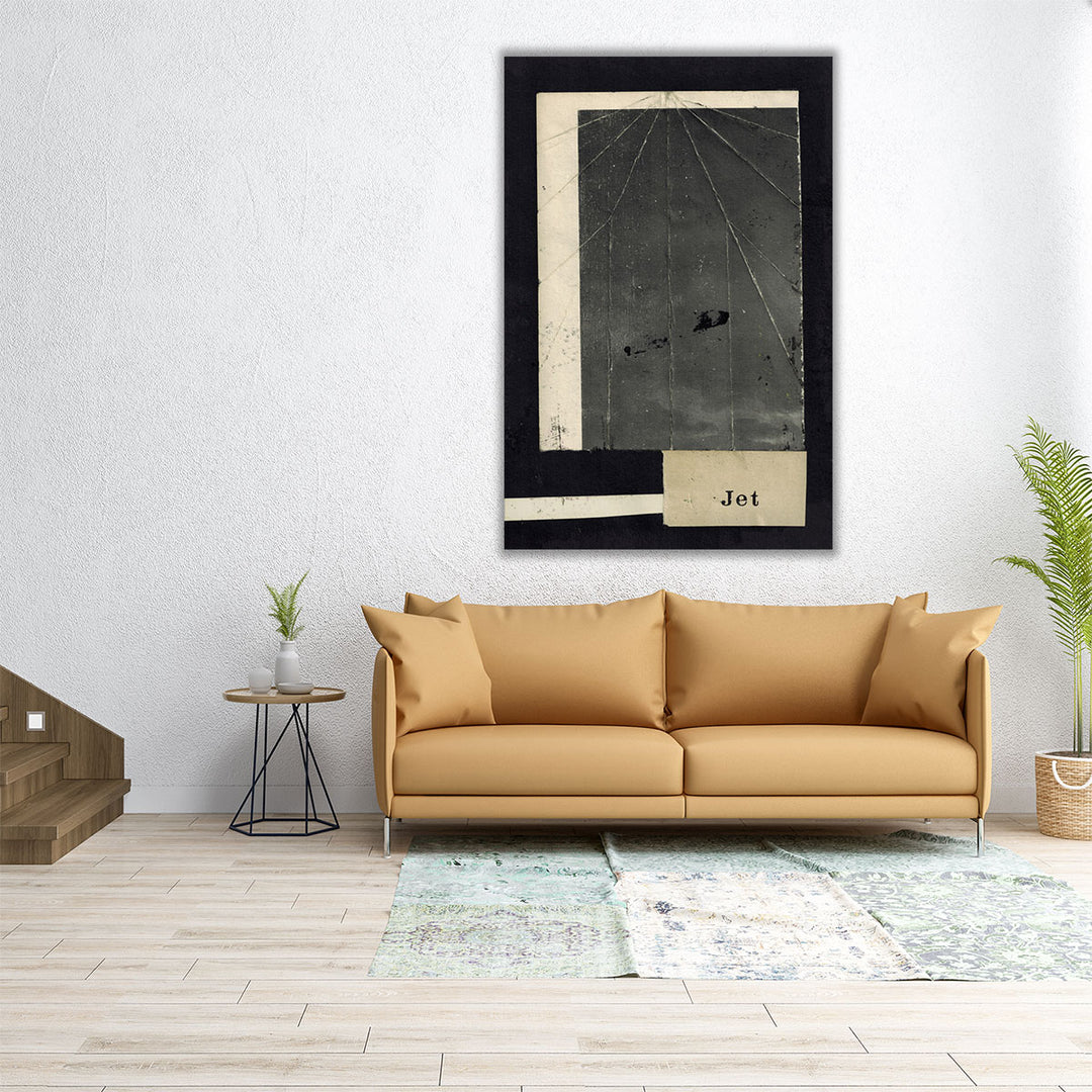 Jet I Black and White - Canvas Print Wall Art