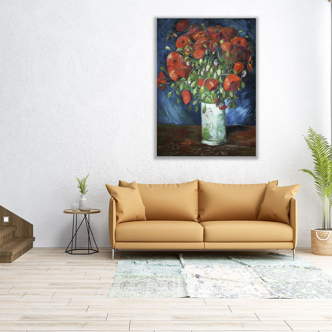 Vase with Poppies, 1886 - Canvas Print Wall Art