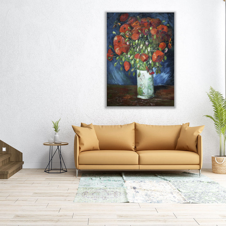 Vase with Poppies, 1886 - Canvas Print Wall Art