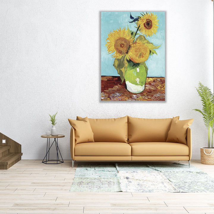 Vase with Three Sunflowers, 1888 - Canvas Print Wall Art