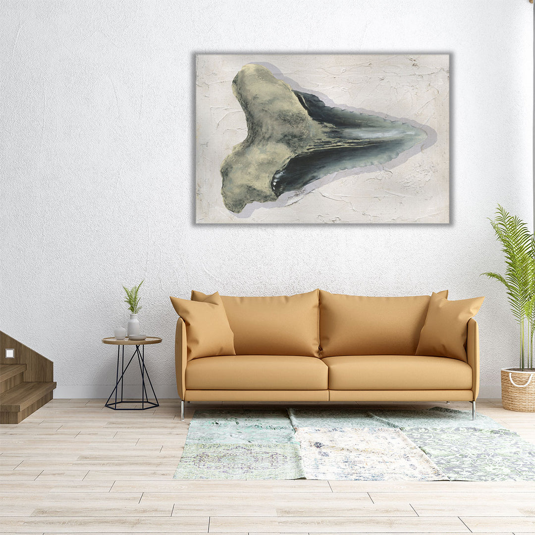 Watercolor Sharks Tooth III - Canvas Print Wall Art