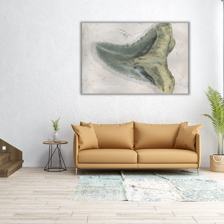 Watercolor Sharks Tooth IV - Canvas Print Wall Art