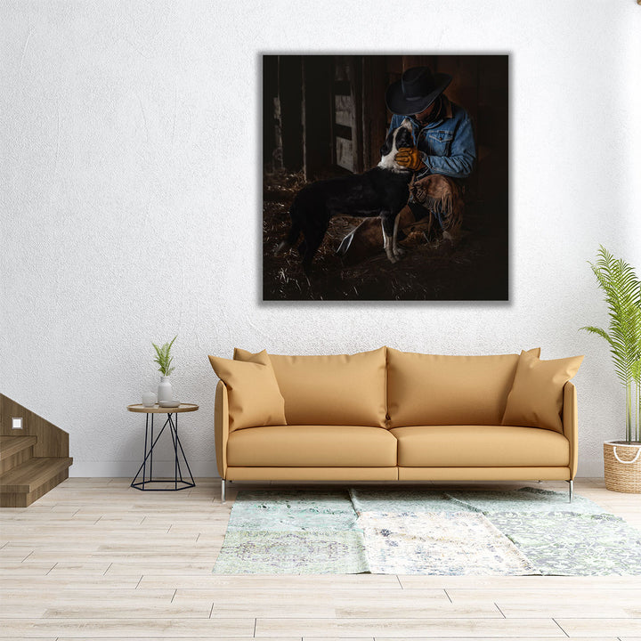 Cowboy_s Devotion - Canvas Print Wall Art