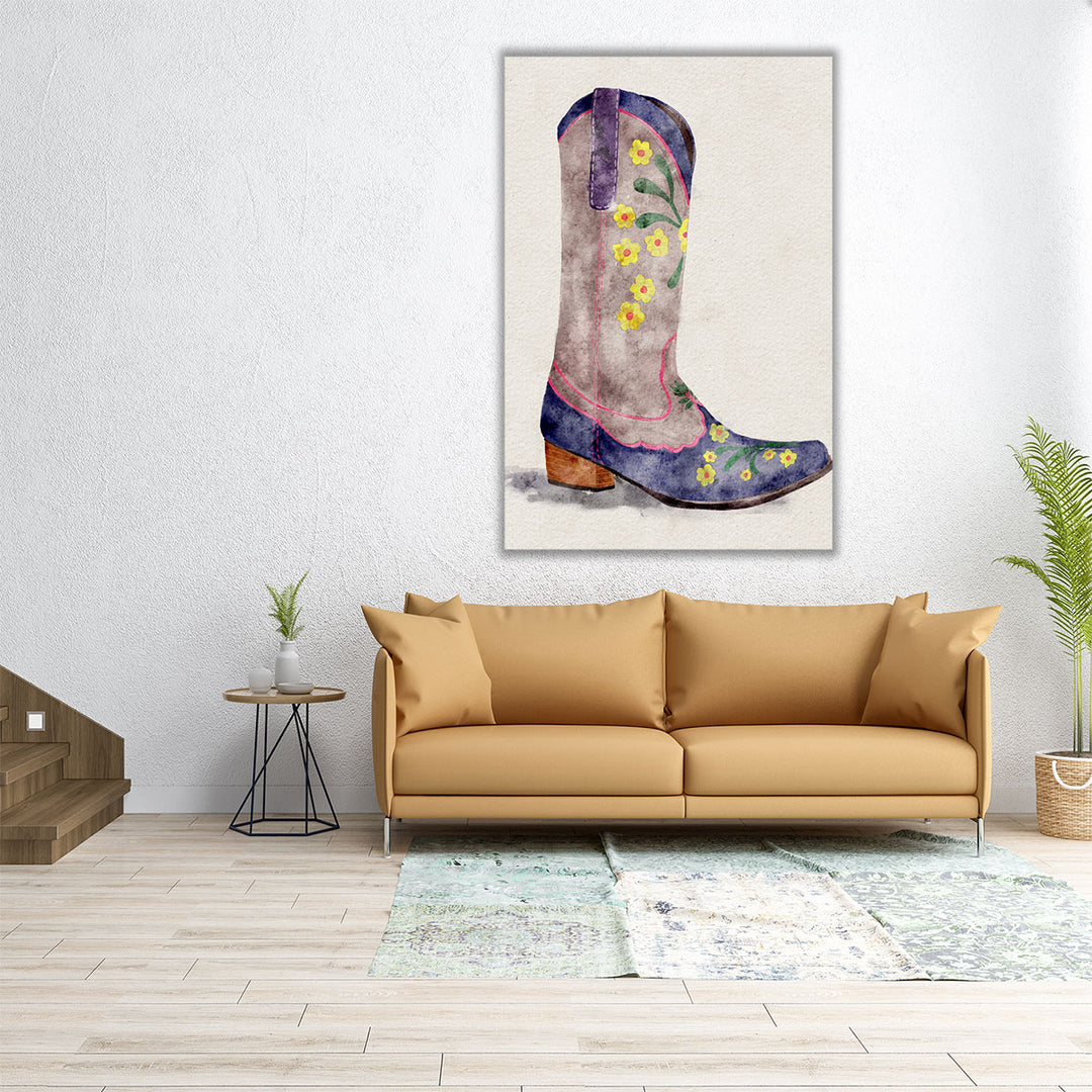 Cowgirl Boot I - Canvas Print Wall Art