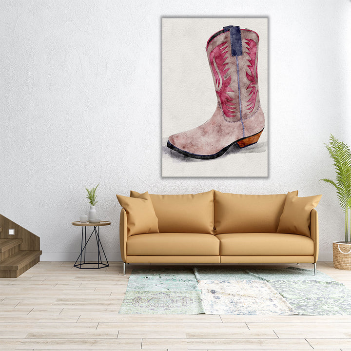 Cowgirl Boot II - Canvas Print Wall Art