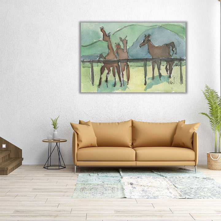 Horsin' Around I - Canvas Print Wall Art