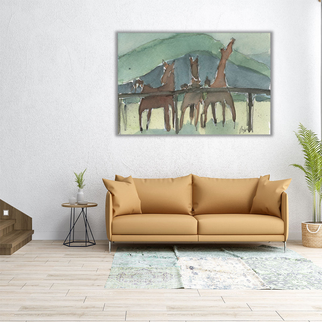 Horsin' Around II - Canvas Print Wall Art