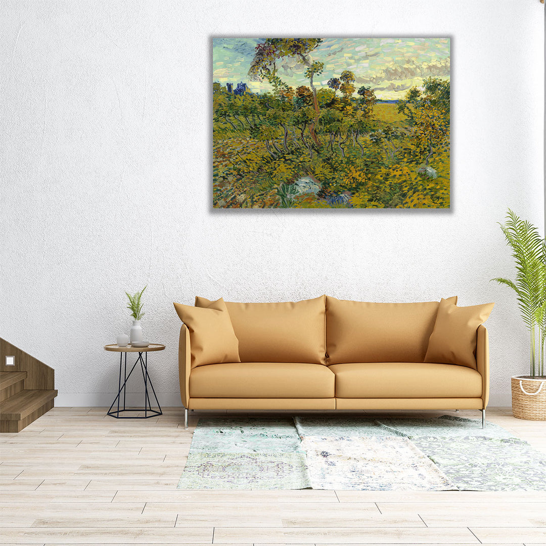 40x30 canvas with tree and sunset landscape