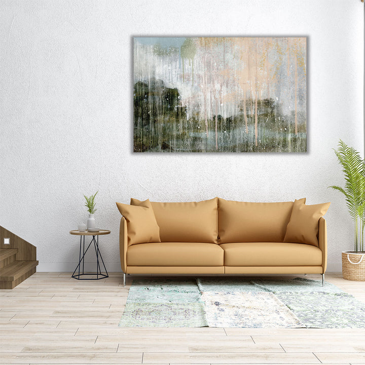 Paint Splattered Landscape II - Canvas Print Wall Art