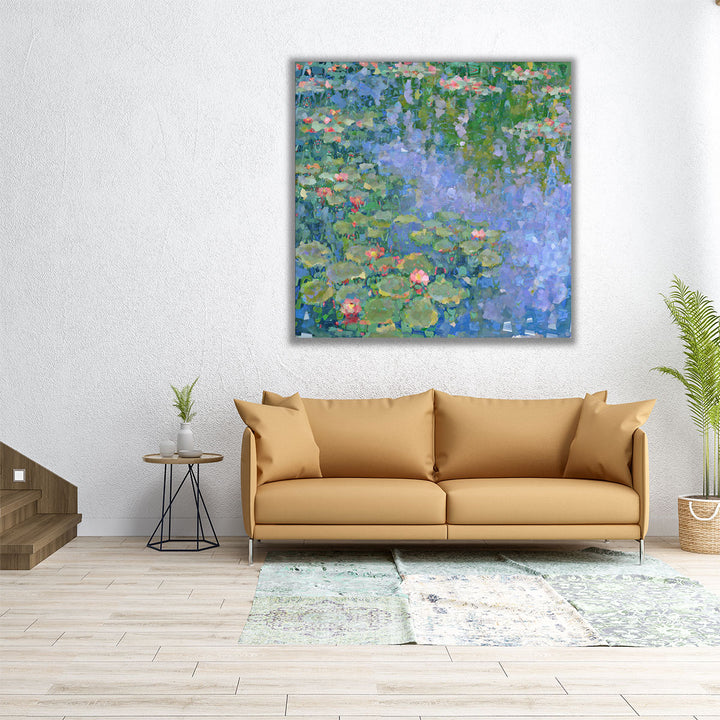 Kaleidoscopic Water Lillies II - Canvas Print Wall Art