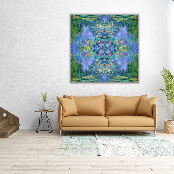 Kaleidoscopic Water Lillies III - Canvas Print Wall Art