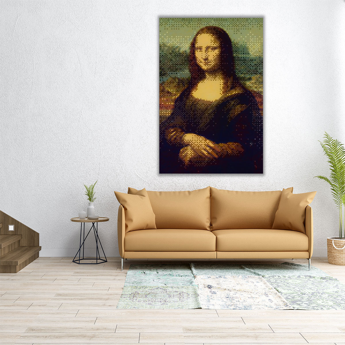Famous Pixel Portraits II Wall Art | Mona Lisa | Victoria Barnes