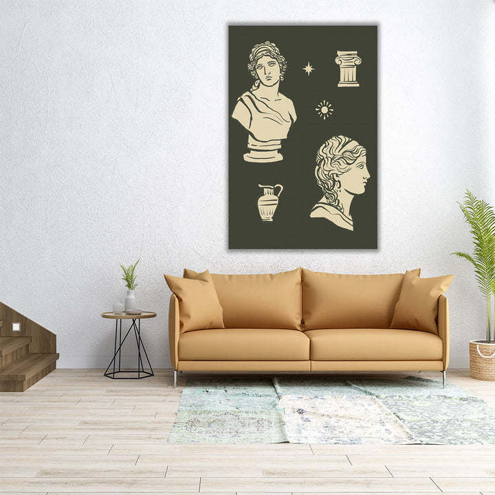 Statuary Collective II - Canvas Print Wall Art