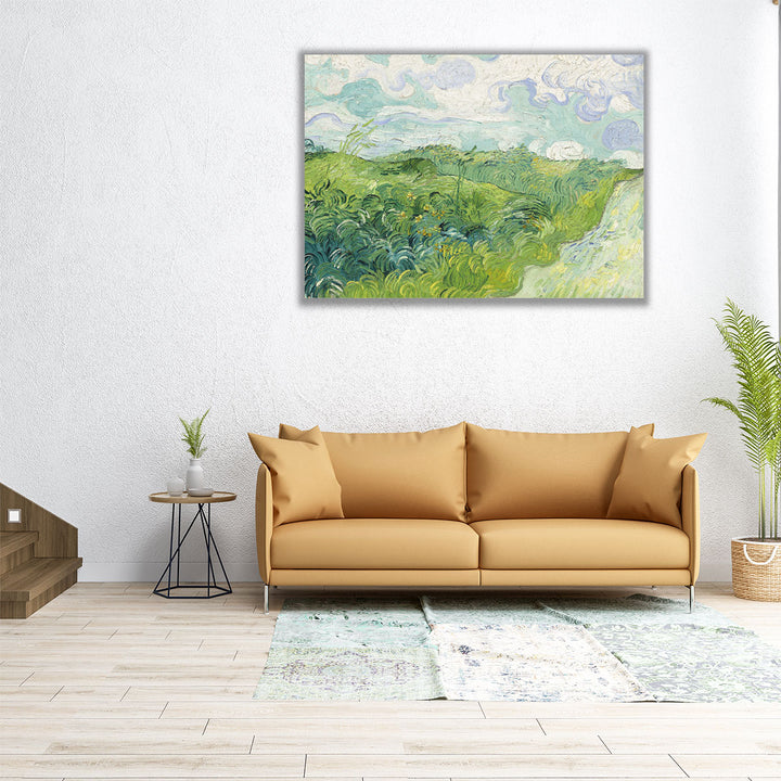 Green Wheat Fields, Auvers, 1890 - Canvas Print Wall Art