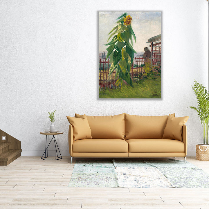 Allotment with Sunflower, 1887 - Canvas Print Wall Art