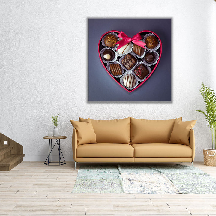 Chocolate Heart - Canvas Print Wall Art