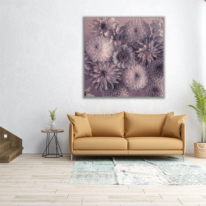 Full Frame of Mixed Flowers - Canvas Print Wall Art