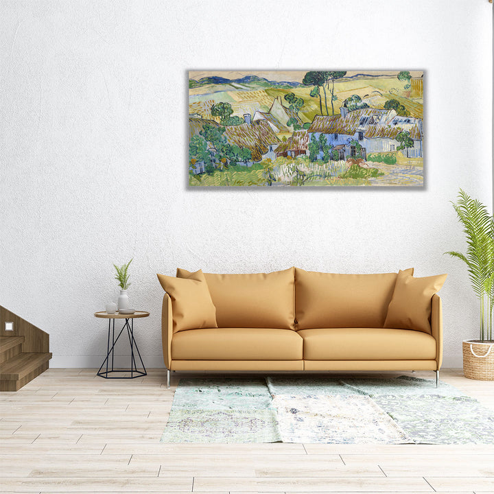 Farms Near Auvers, 1890 - Canvas Print Wall Art