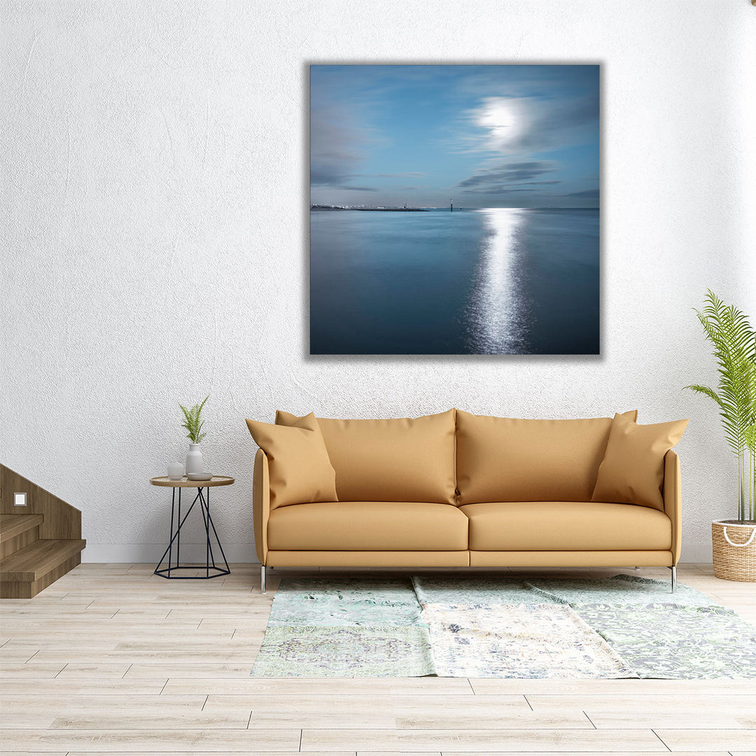 Tranquil Seascape with Horizon over Water - Canvas Print Wall Art