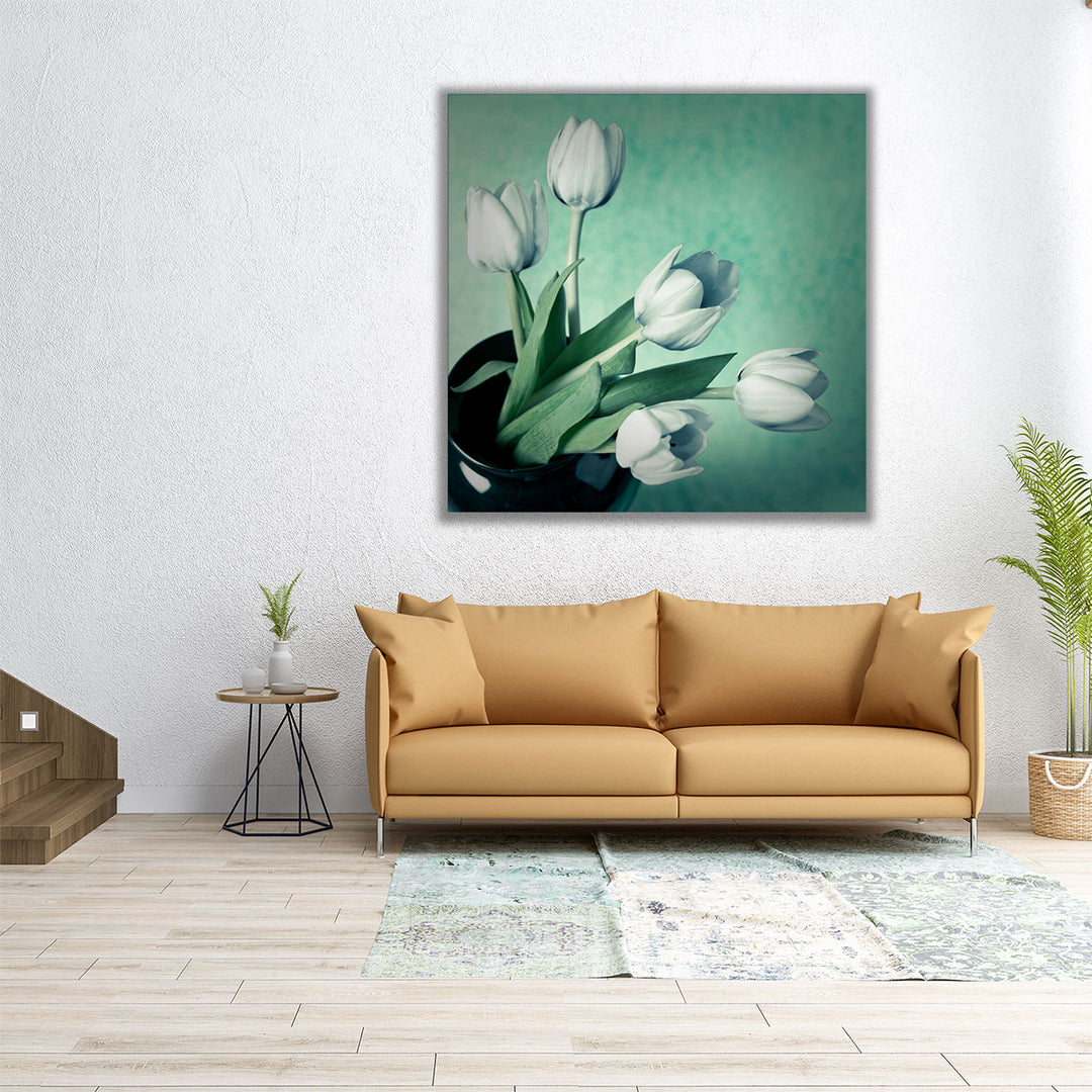 Tulips in a Vase - Canvas Print Wall Art