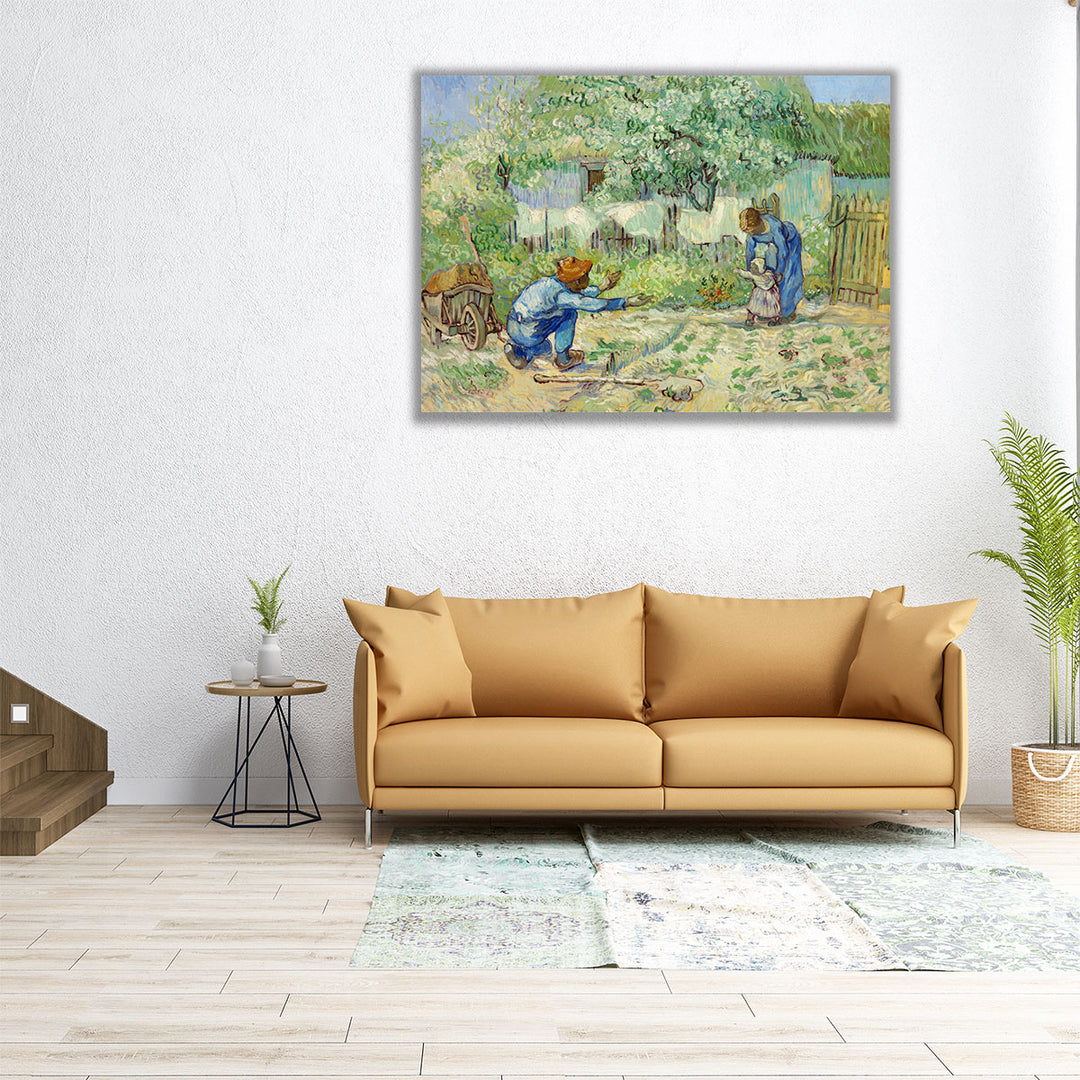 First Steps, after Millet, 1890 - Canvas Print Wall Art