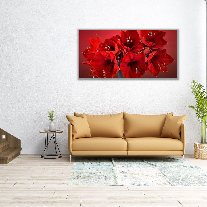 Amaryllis Flower 1 - Canvas Print Wall Art