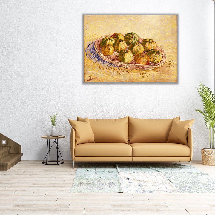 Still Life, Basket of Apples, 1887 - Canvas Print Wall Art