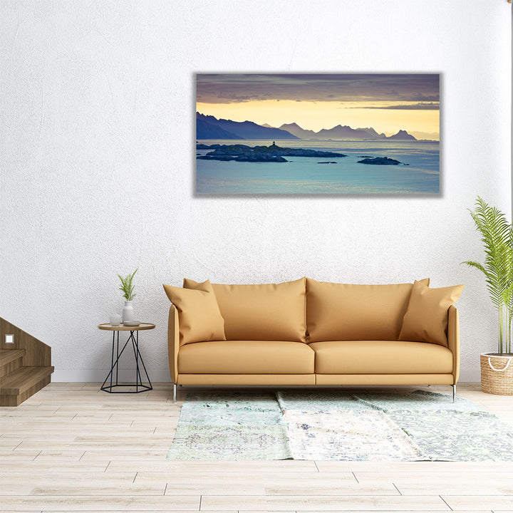 Norwegian fjord, Lofoten, Norway - Canvas Print Wall Art