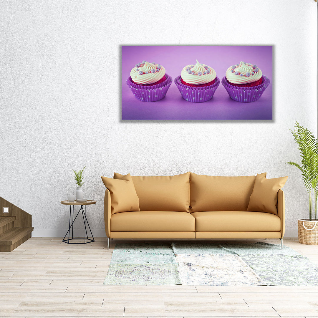 Three Cupcakes 1 - Canvas Print Wall Art