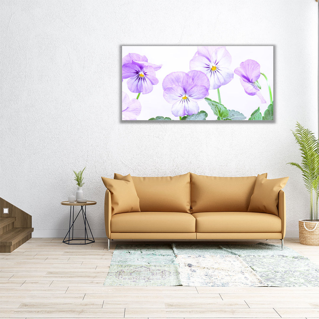 Violet Flowers - Canvas Print Wall Art