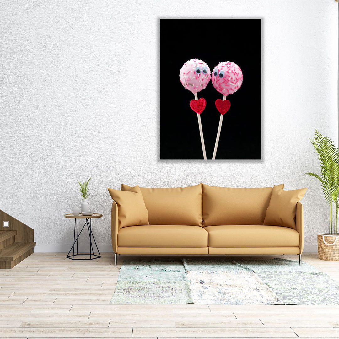 Lovely Popcake Couple - Canvas Print Wall Art