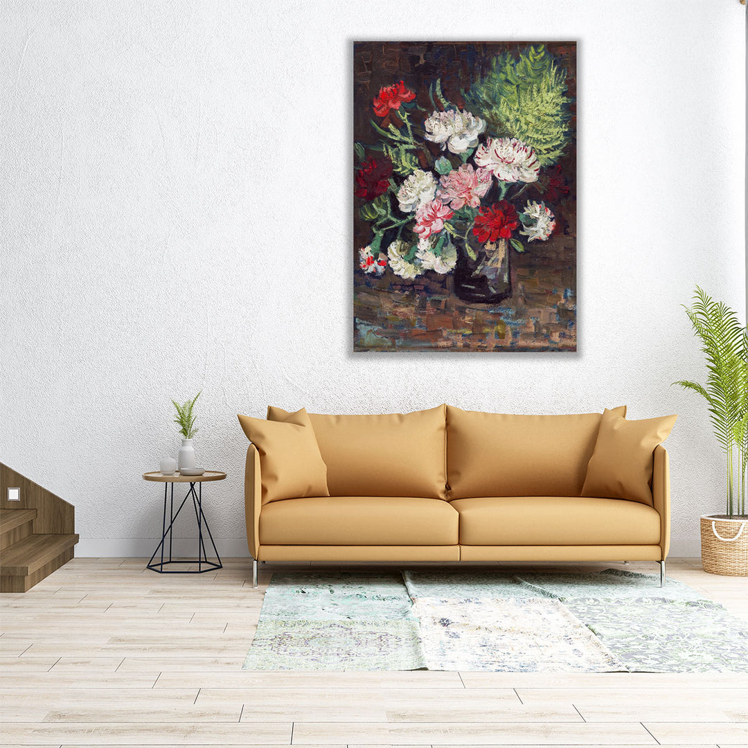 Vase with Carnations, 1886 - Canvas Print Wall Art