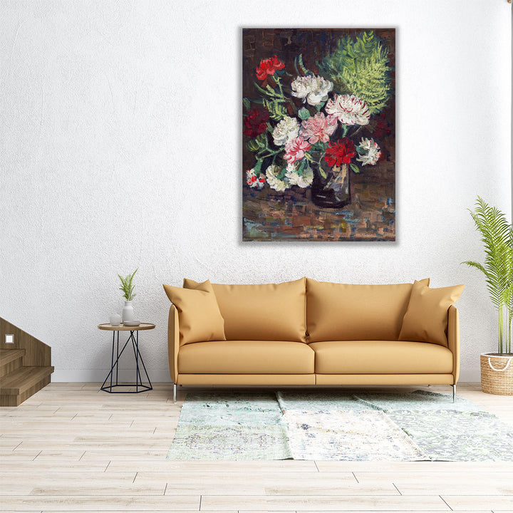 Vase with Carnations, 1886 - Canvas Print Wall Art