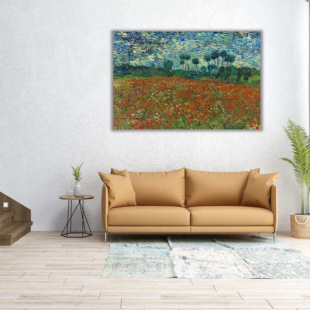 Field Of Poppies, Auvers-sur-Oise, 1890 - Canvas Print Wall Art