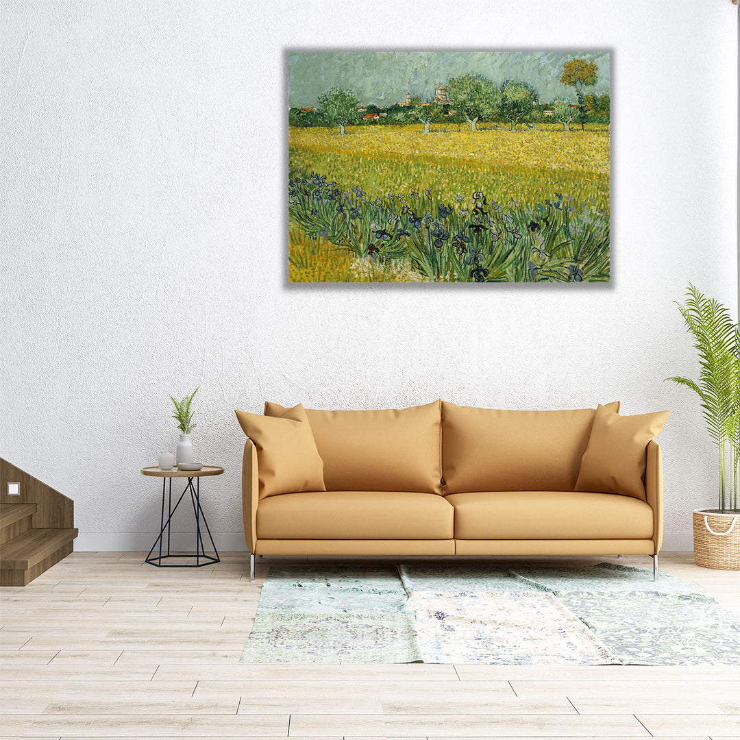 Field With Flowers Near Arles, 1888 - Canvas Print Wall Art