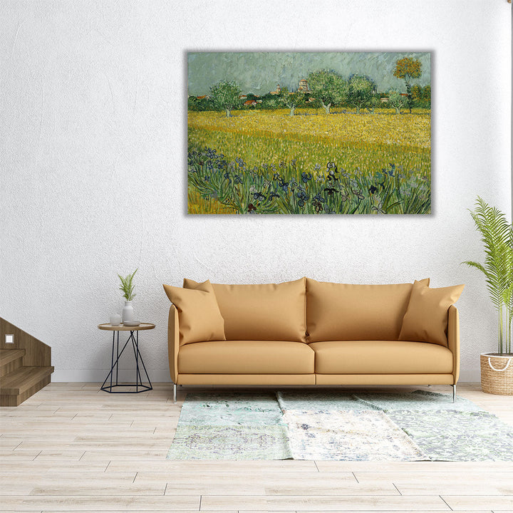 Field With Flowers Near Arles, 1888 - Canvas Print Wall Art