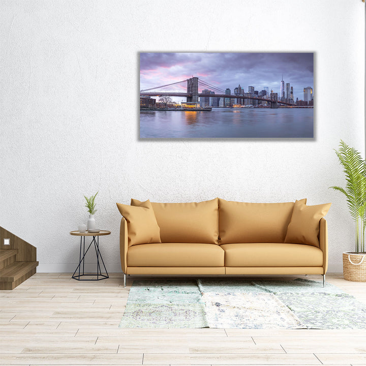 Brooklyn Bridge over East River, New York - Canvas Print Wall Art