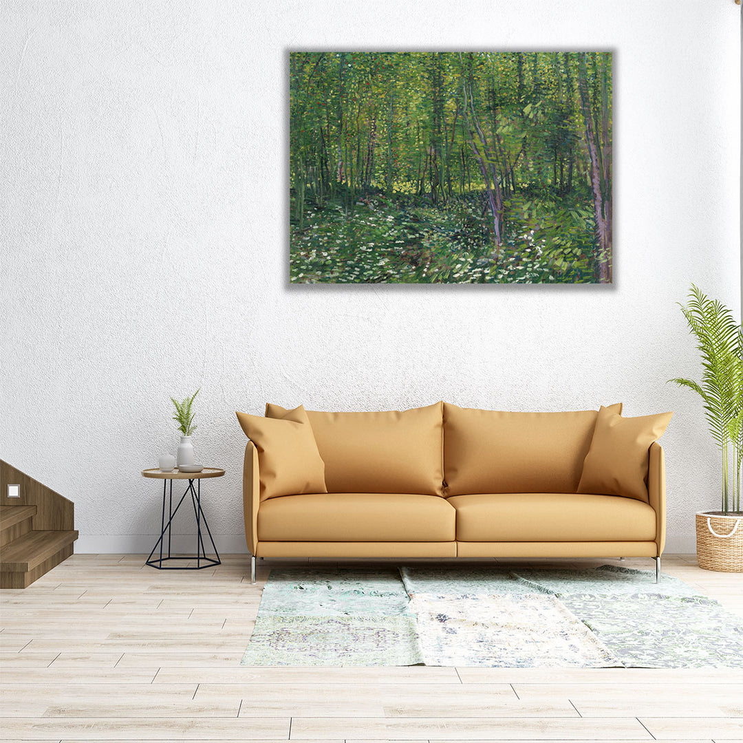 Trees and Undergrowth, 1887 - Canvas Print Wall Art
